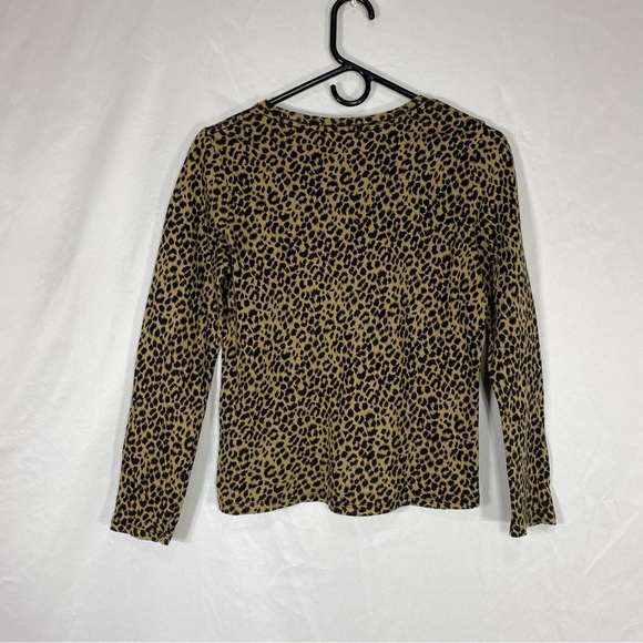 Old Navy Girl’s Leopard Print Stay Connected Long Sleeve Ter - Picture 4 of 6